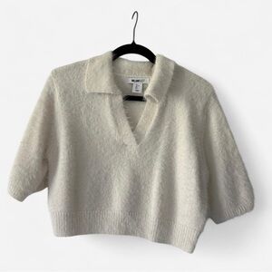 William Rast Women's V-Neck Cream Sweater